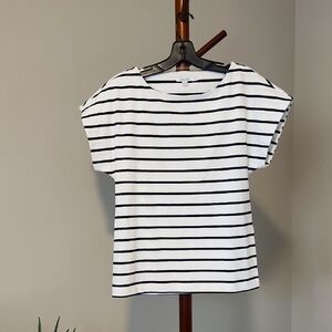 Chico's Boat Neck Stripe Top